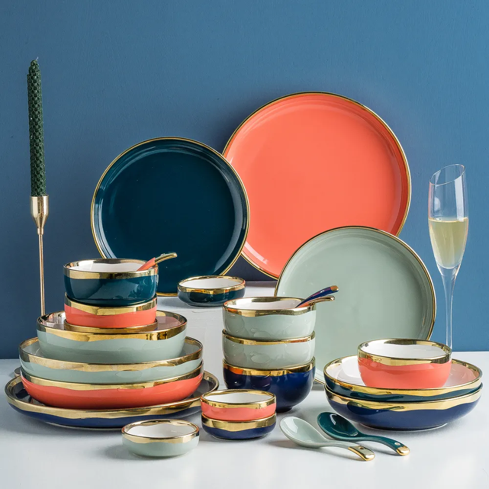 5 Piece Ceramic Dinnerware Set