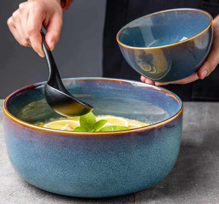 8.5 Inch Large Soup Bowl Ins Style Simple Ceramic Bowl Household Noodle Bowl Personality Large Noodle Bowl Nordic Tableware