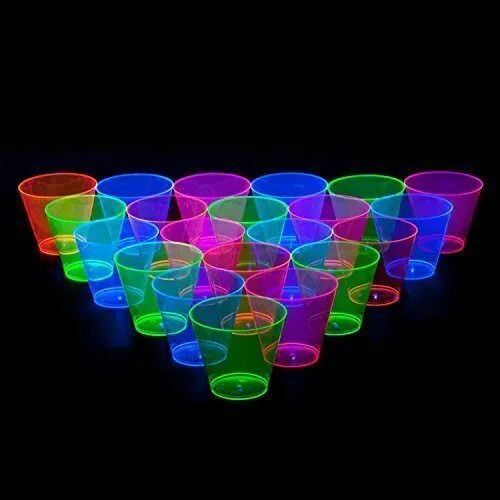 9oz Assorted Neon Plastic Cups (50ct)