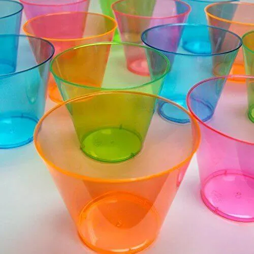 9oz Assorted Neon Plastic Cups (50ct)