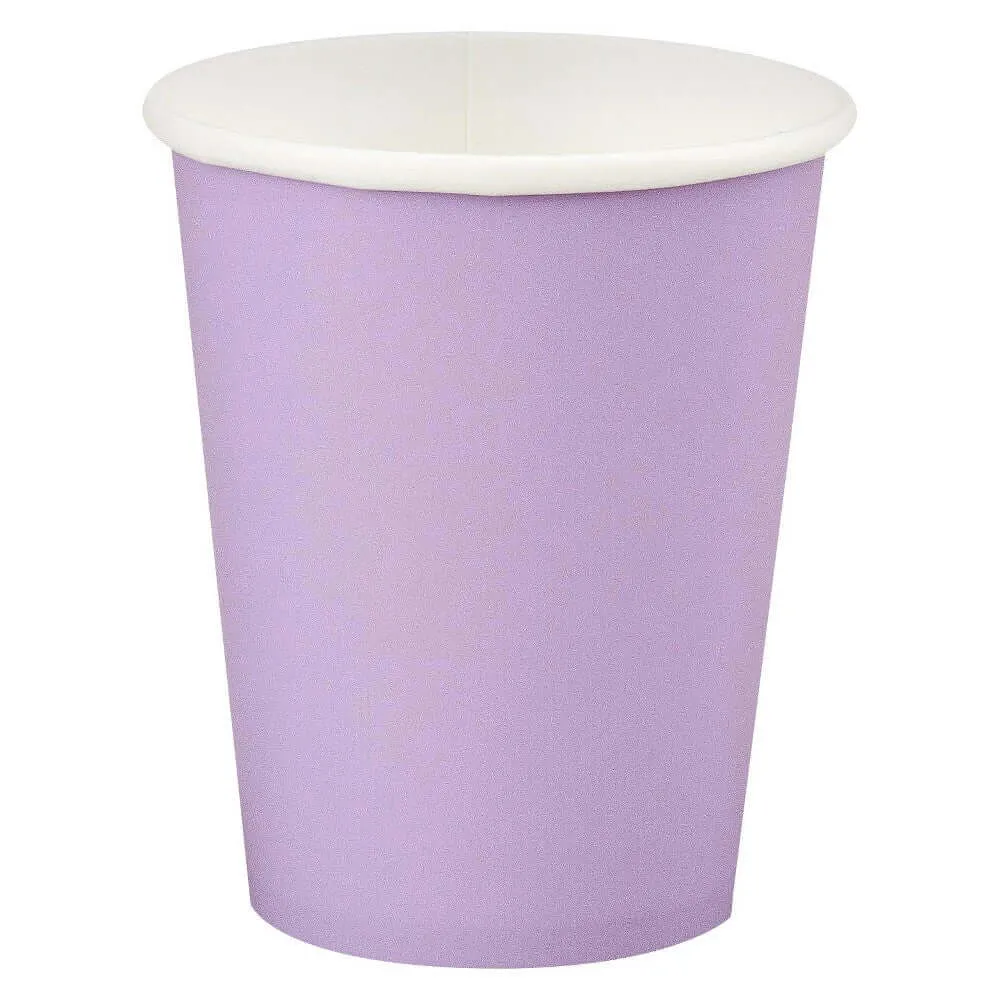 9oz Luscious Lavender Paper Cups (8ct)