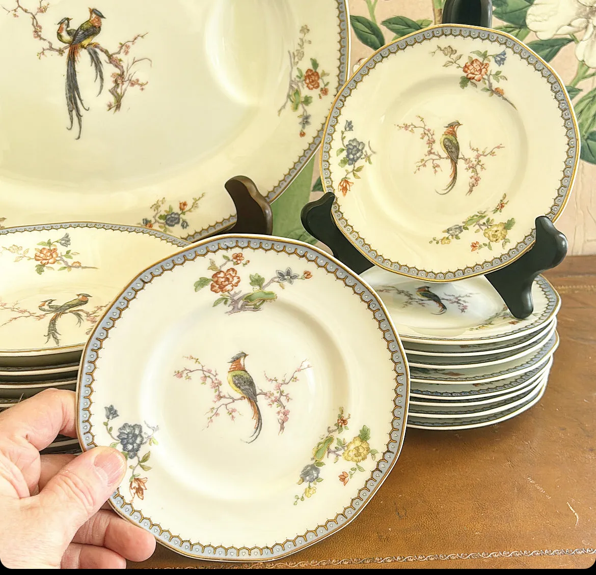 Antique collection of stamped Theodore Haviland Limoges France fine china