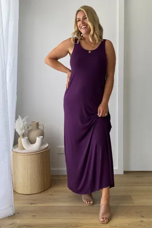 Bamboo Maxi Dress - Plum