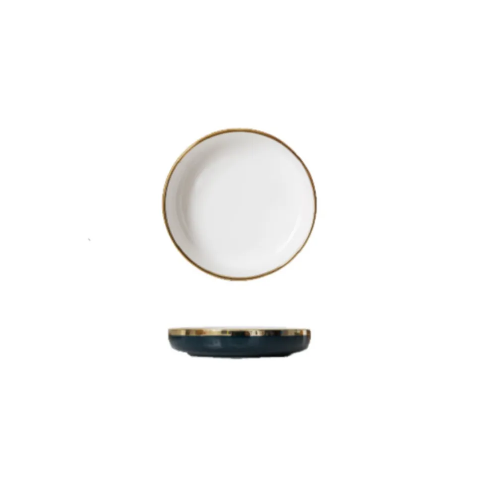 Blue & Gold Ceramic Dinnerware