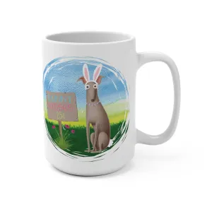 Bunny Kisses Greyhound Iggy Whippet Mug 15oz