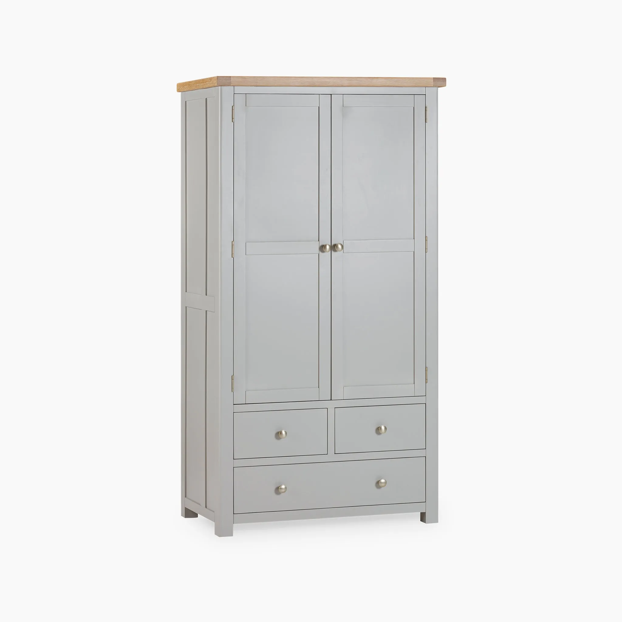 Burford Double Larder Unit in Pebble Grey