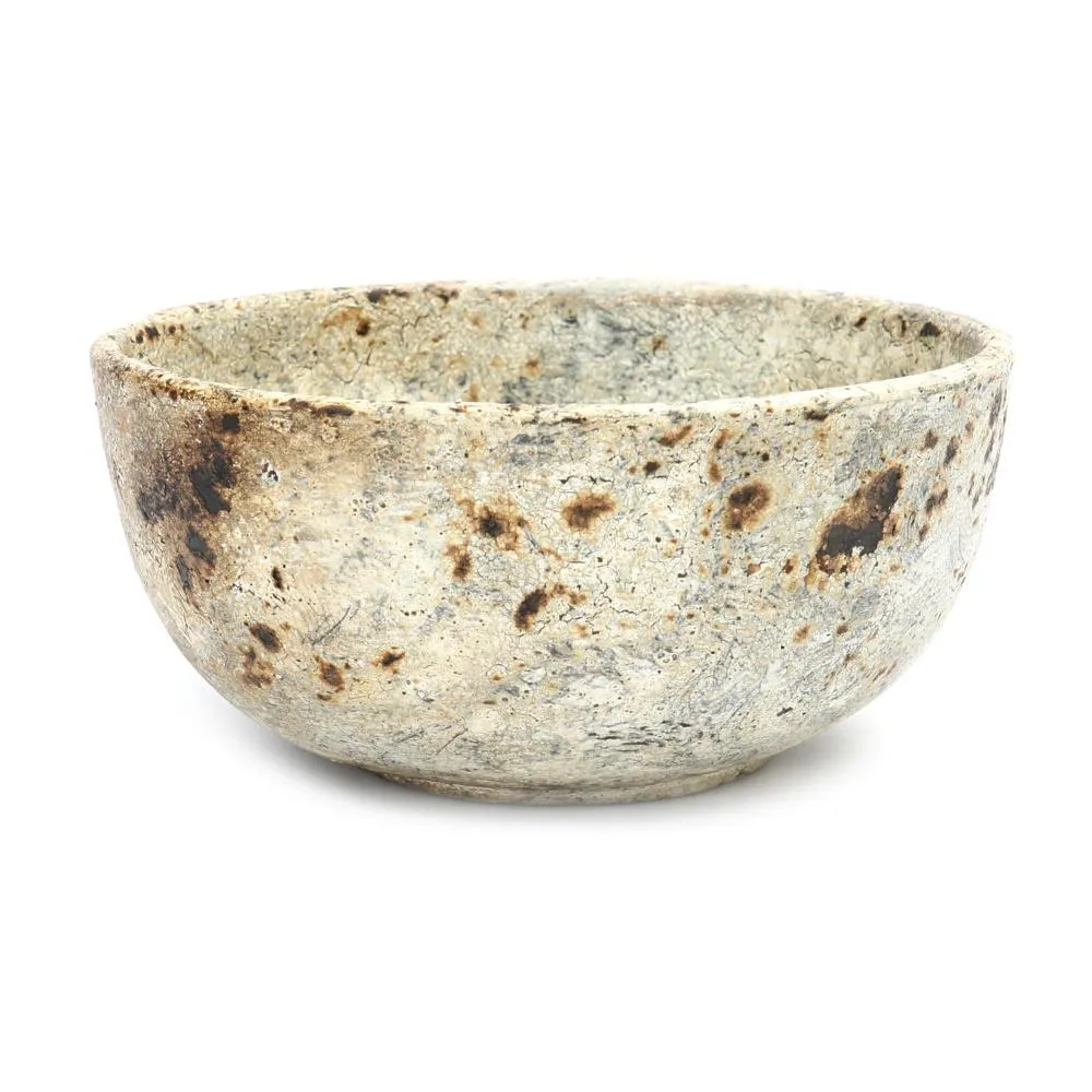 Burned Terracotta Bowls - Antique Cream Finish