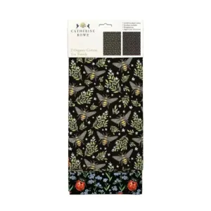 Catherine Rowe 2 Honey Bee & Ladybirds Kitchen Towel