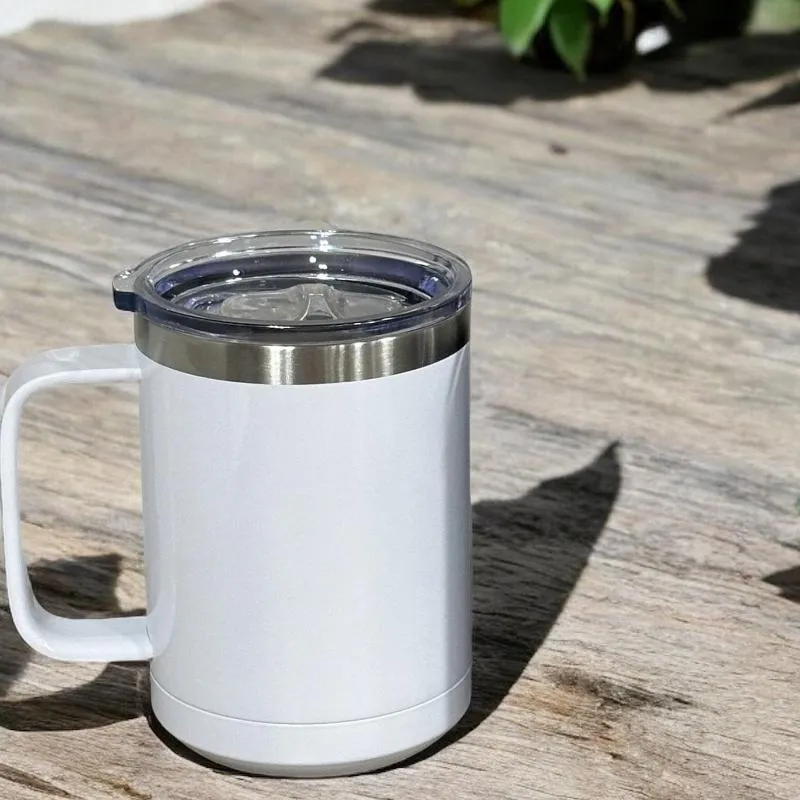 CLEARANCE SALE - 15 oz  Stainless Steel Insulated Polar Camel Coffee Mug Overstock Sale - Navy and White