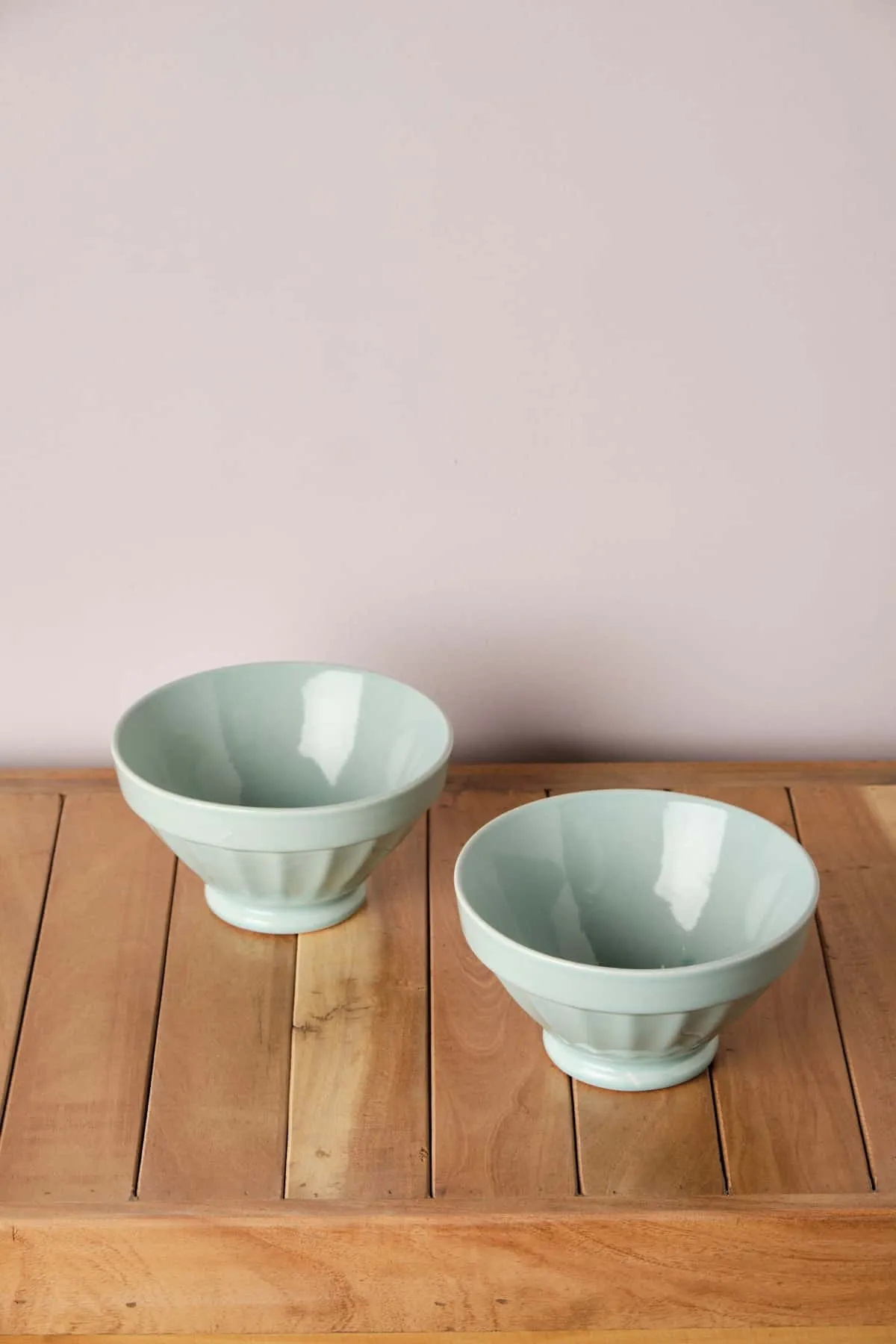 Color Pop Mint Ribbed Bowl (Set Of 2)