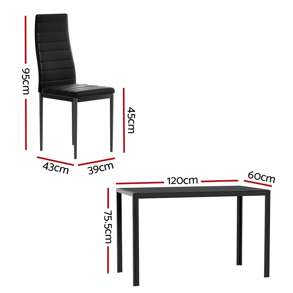 Contemporary 6-Seater Dining Set - MDF & Metal - Artiss