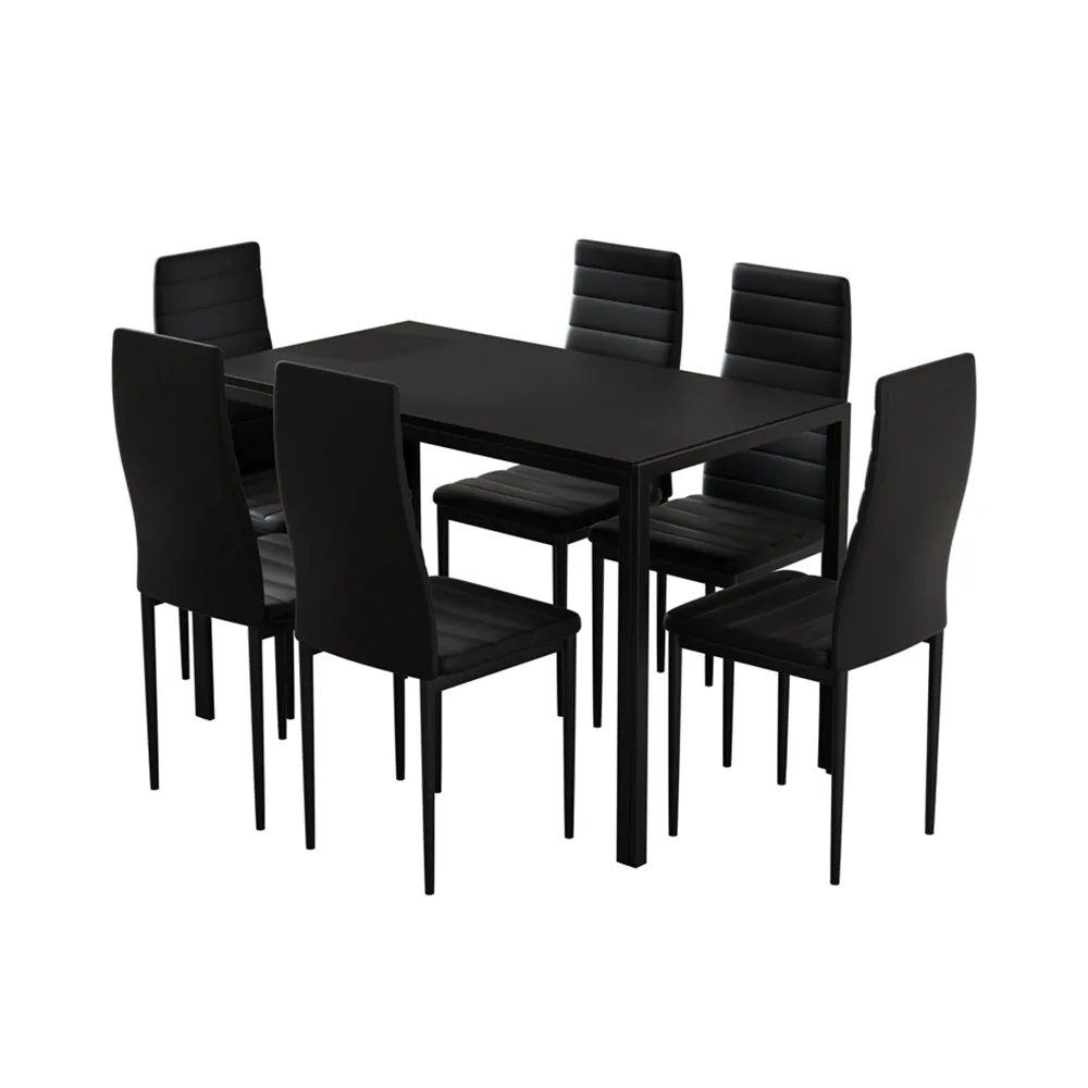 Contemporary 6-Seater Dining Set - MDF & Metal - Artiss