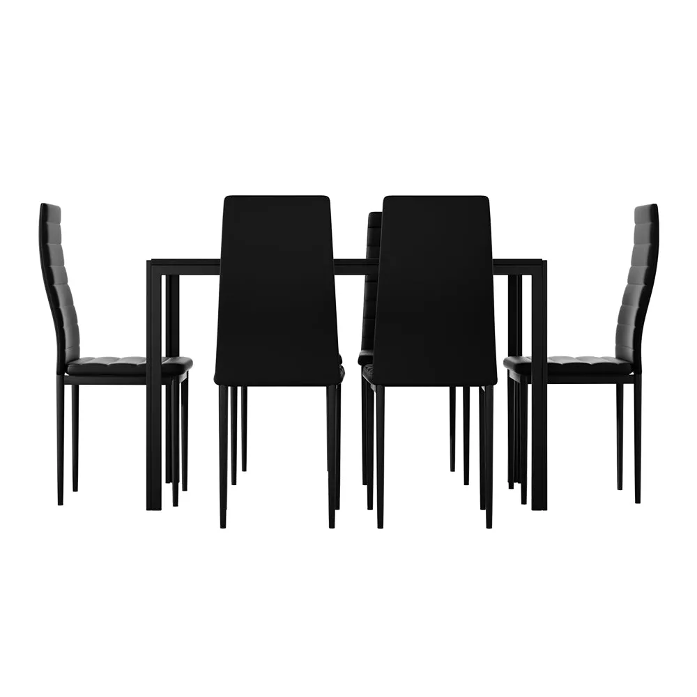 Contemporary 6-Seater Dining Set - MDF & Metal - Artiss