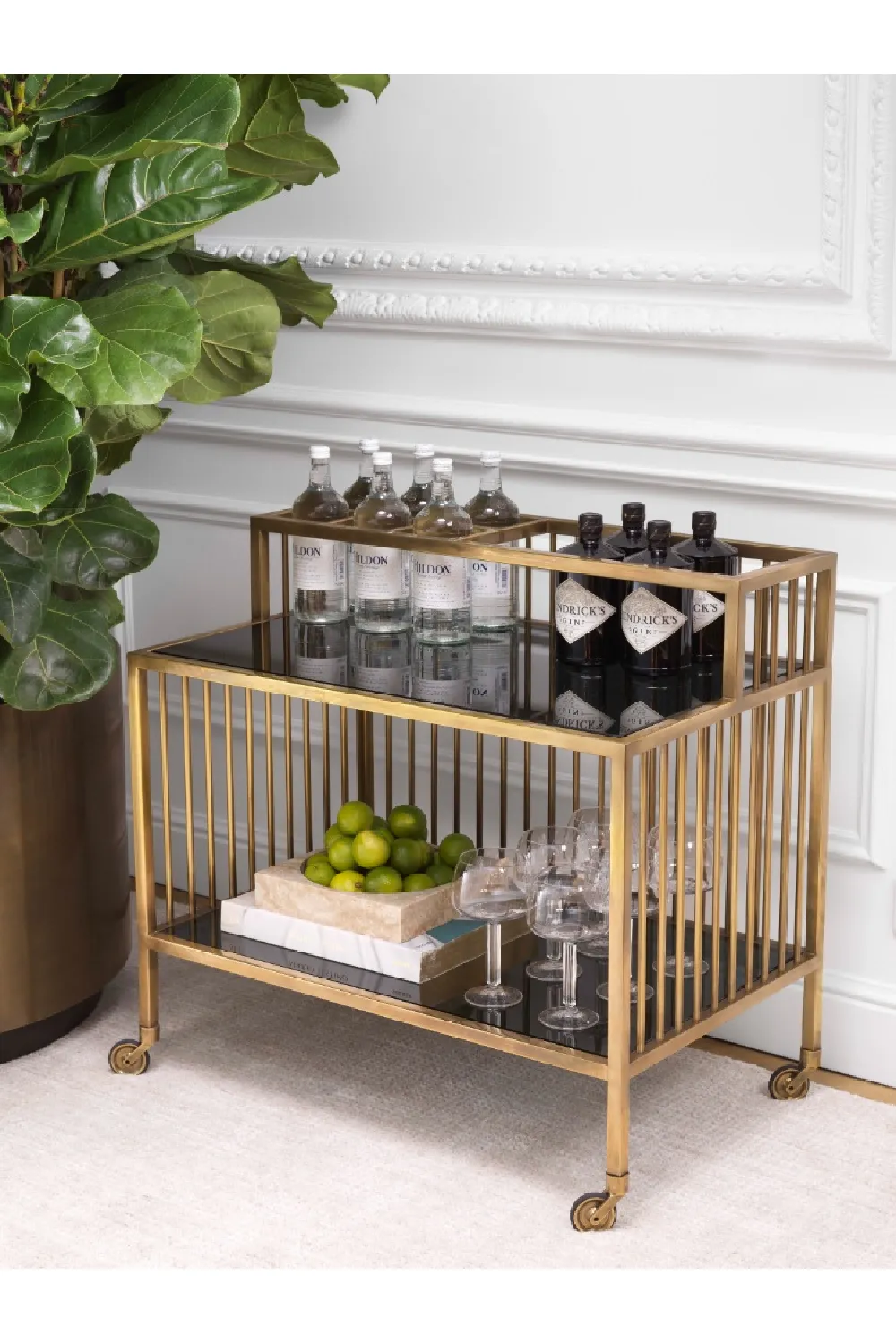 Contemporary Brass Trolley | Eichholtz Rutherford