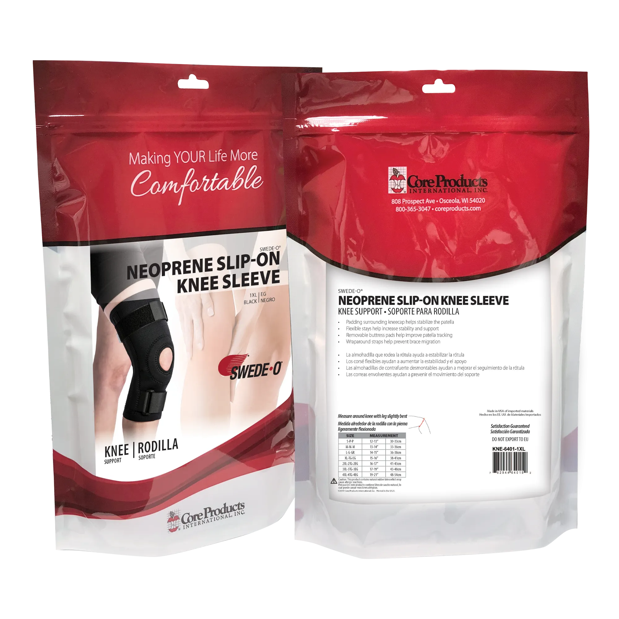 Core Swede-O Neoprene Slip-On Knee Sleeve