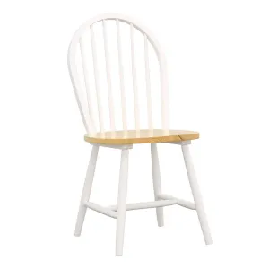 Country Two Tone Natural Wood Dining Chair