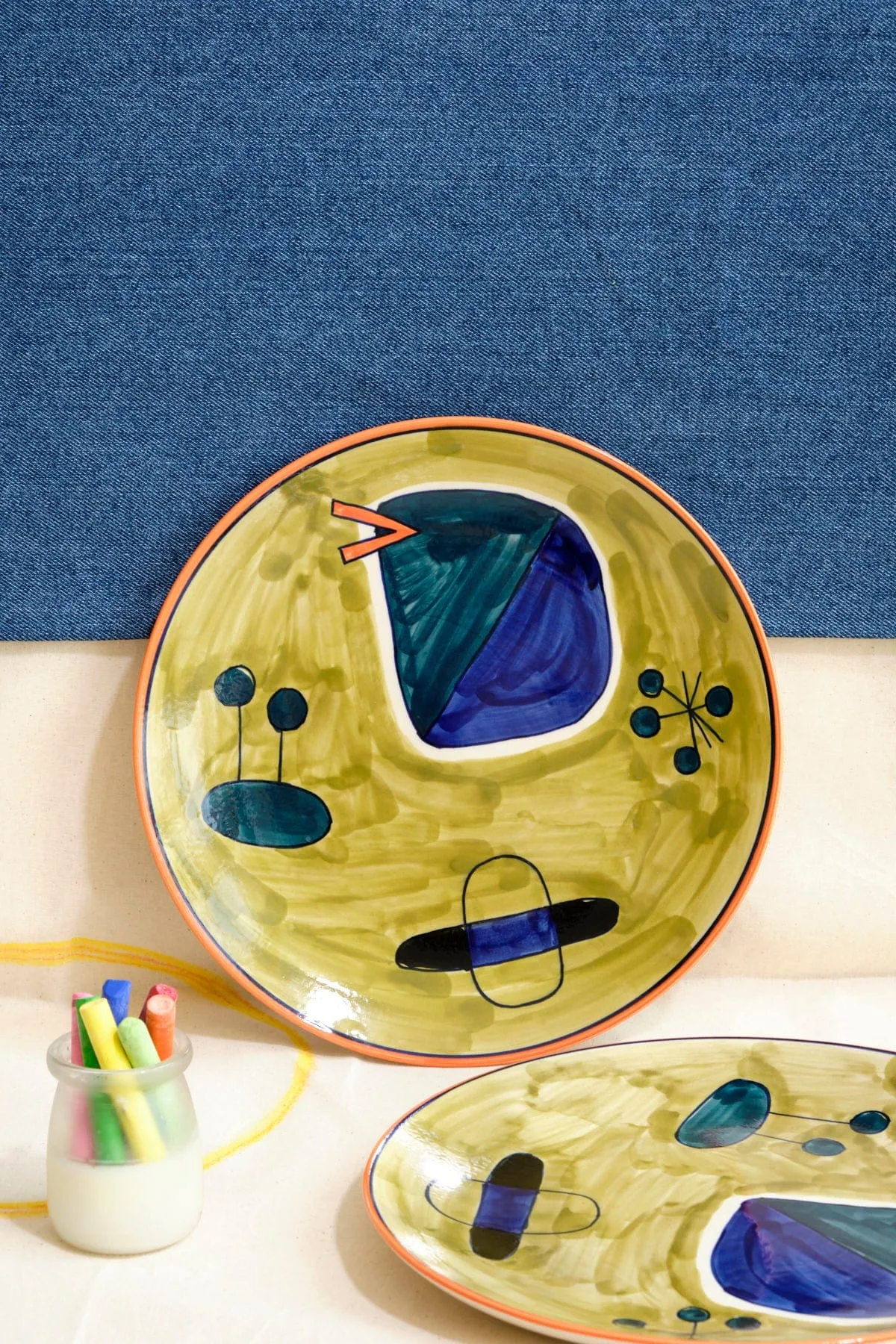 Crayon Ceramic Dinner Plate (Set Of 2)