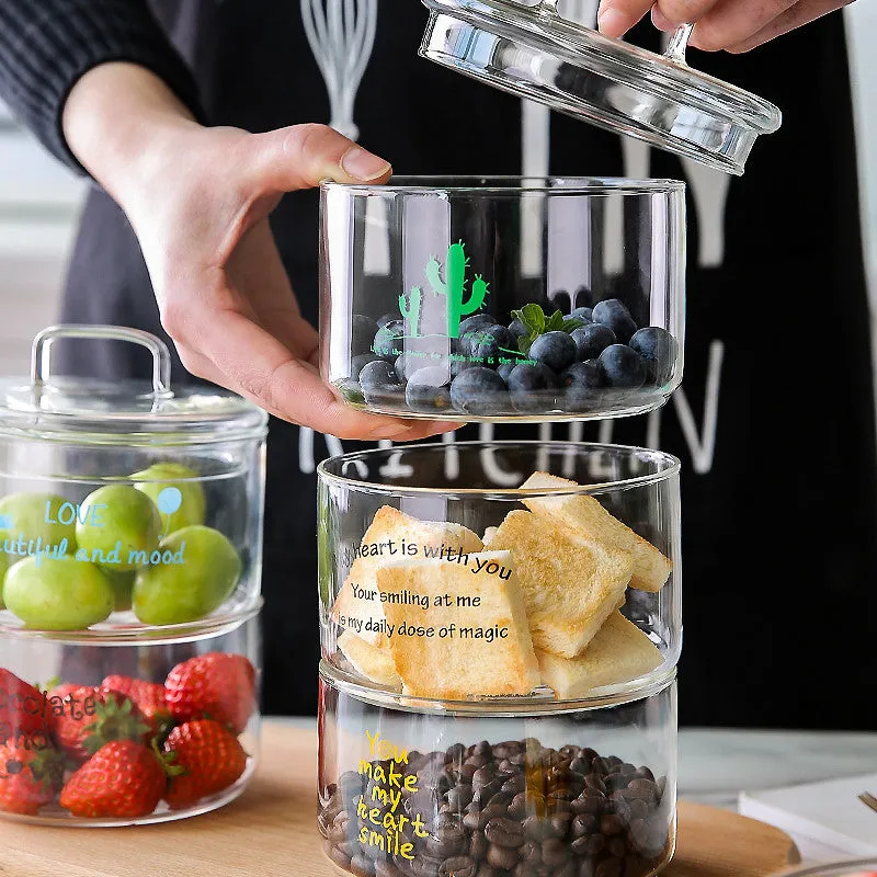 Creative Nordic Transparent Glass Salad Bowl