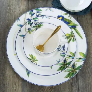 Cutlery Hand-painted Bird Porcelain Dinning Set