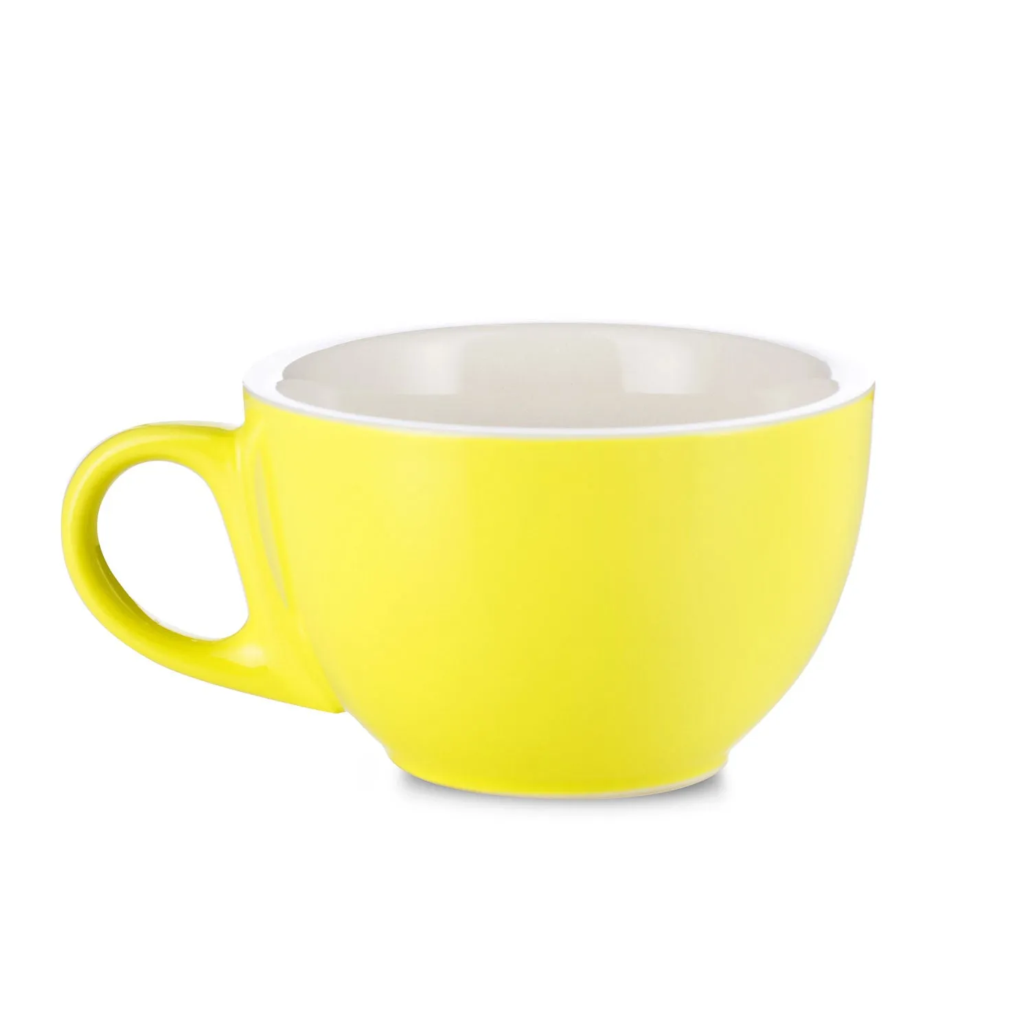 Espresso Parts Porcelain Latte Cup & Saucer - Yellow (8oz/252ml)