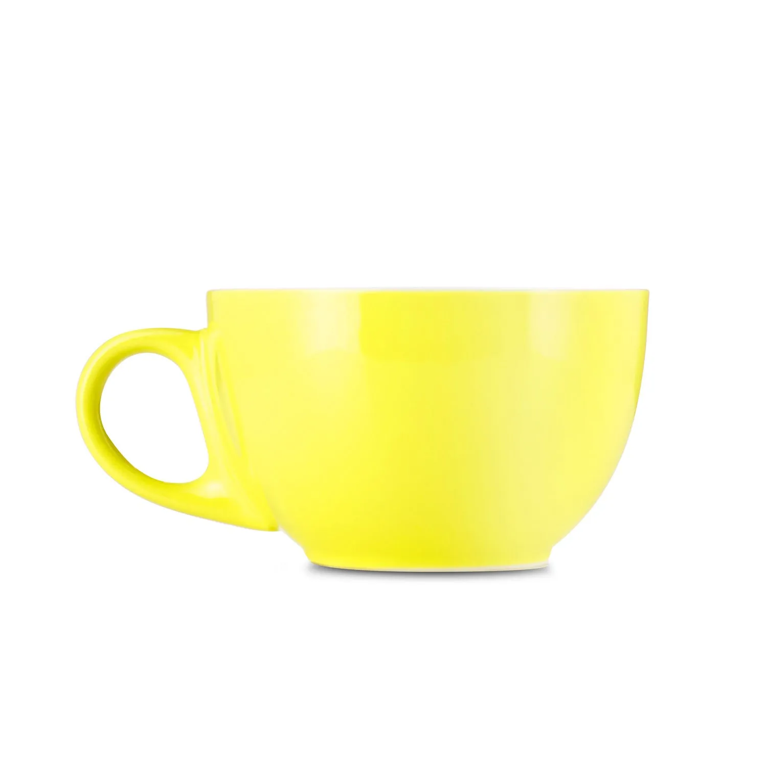 Espresso Parts Porcelain Latte Cup & Saucer - Yellow (8oz/252ml)