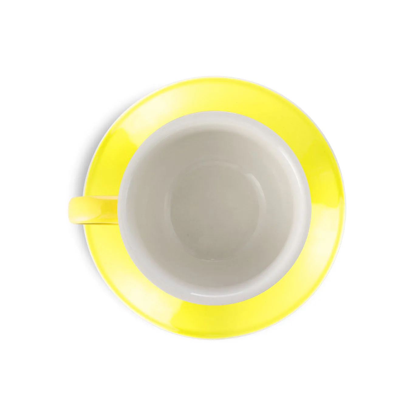 Espresso Parts Porcelain Latte Cup & Saucer - Yellow (8oz/252ml)