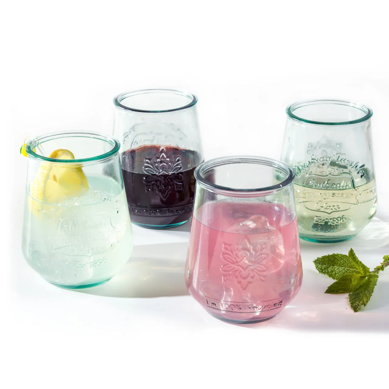 Euro Essential Bara Recycled Glass 4 Piece Tumbler Set