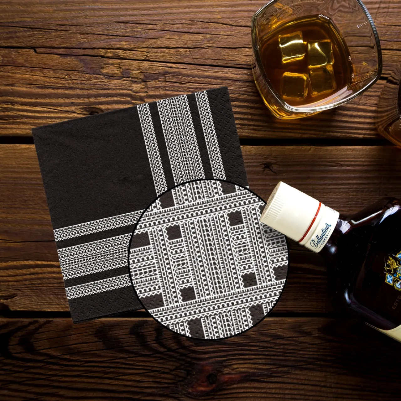 F*ckity Stripe Illusion Beverage Napkins