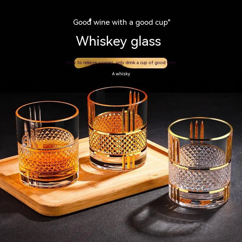 Gold Whiskey Glass Household Wine Glass