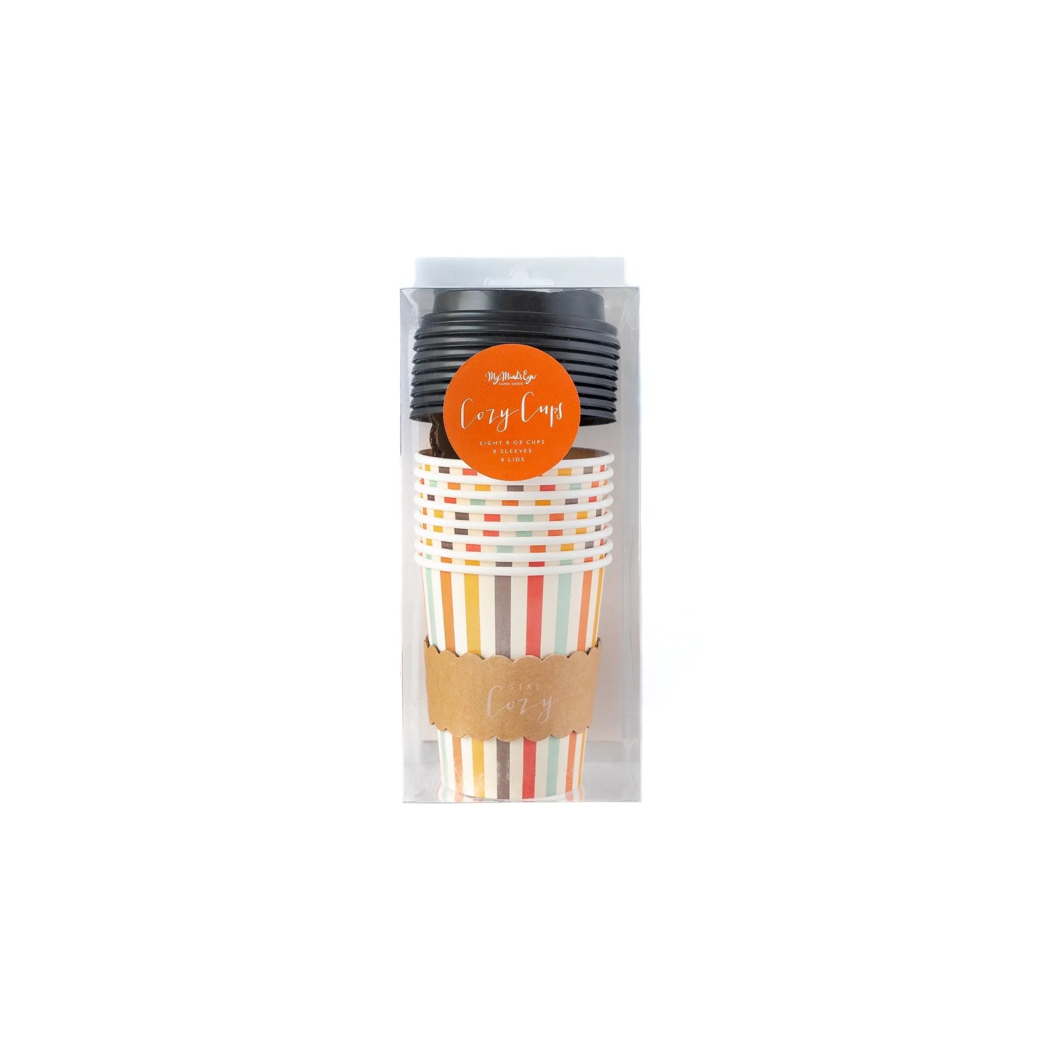 Harvest Stripes To - Go Cozy Cups 8 count