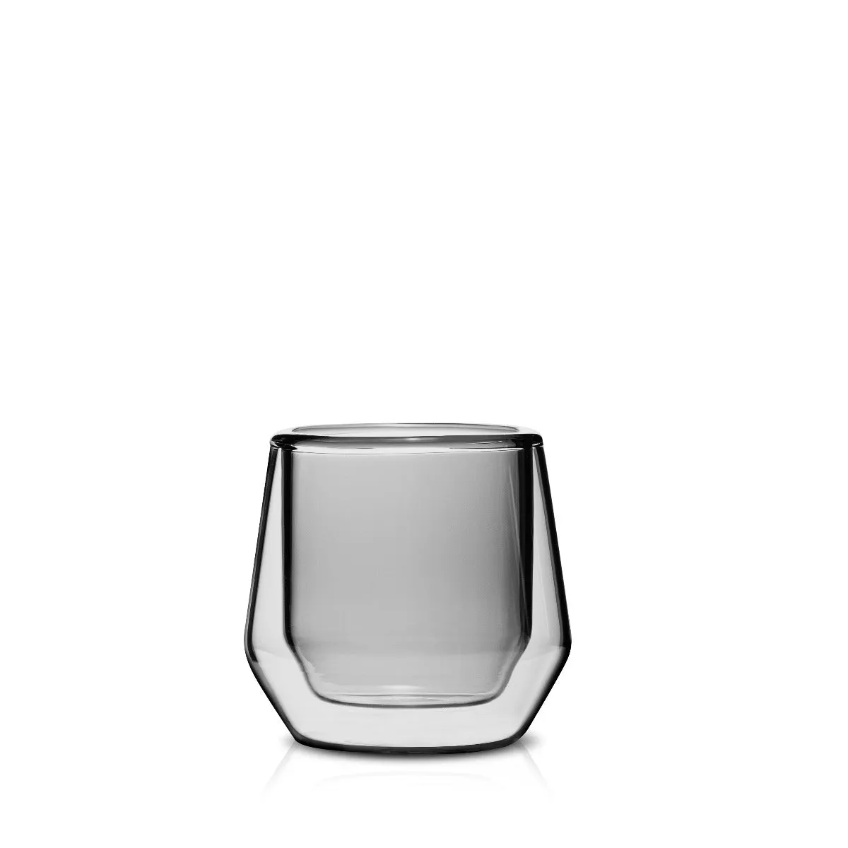 Hearth Double-Wall Glass Espresso Cup (2.5oz/75ml) - Smoke, Set of 2