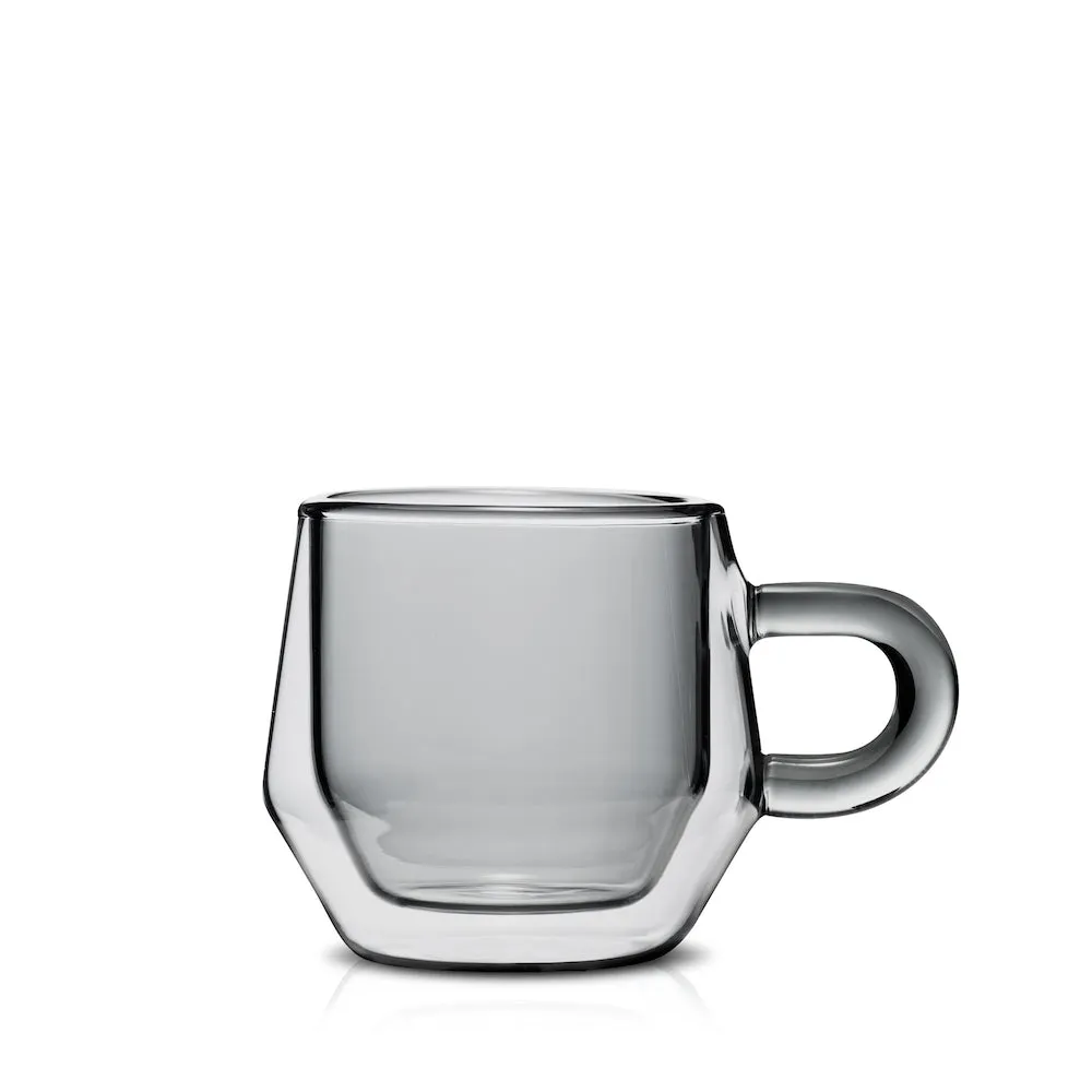 Hearth Double Wall Glass Mug (4oz/120ml) - Set of 2