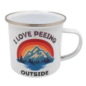 I Love Peeing Outside Enamel Camp Mug