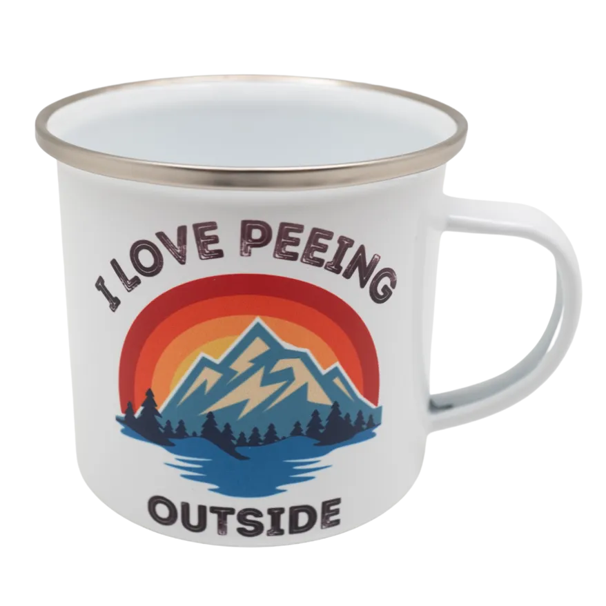 I Love Peeing Outside Enamel Camp Mug