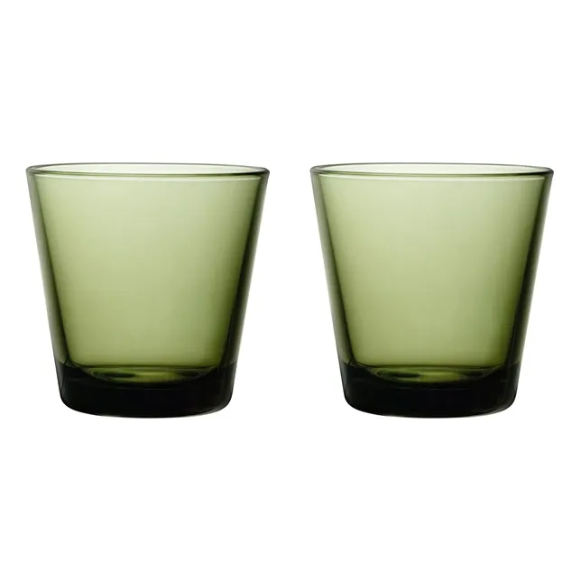 IITTALA | Glassware | KARTIO Tumbler 21cl - Moss Green 2pcs