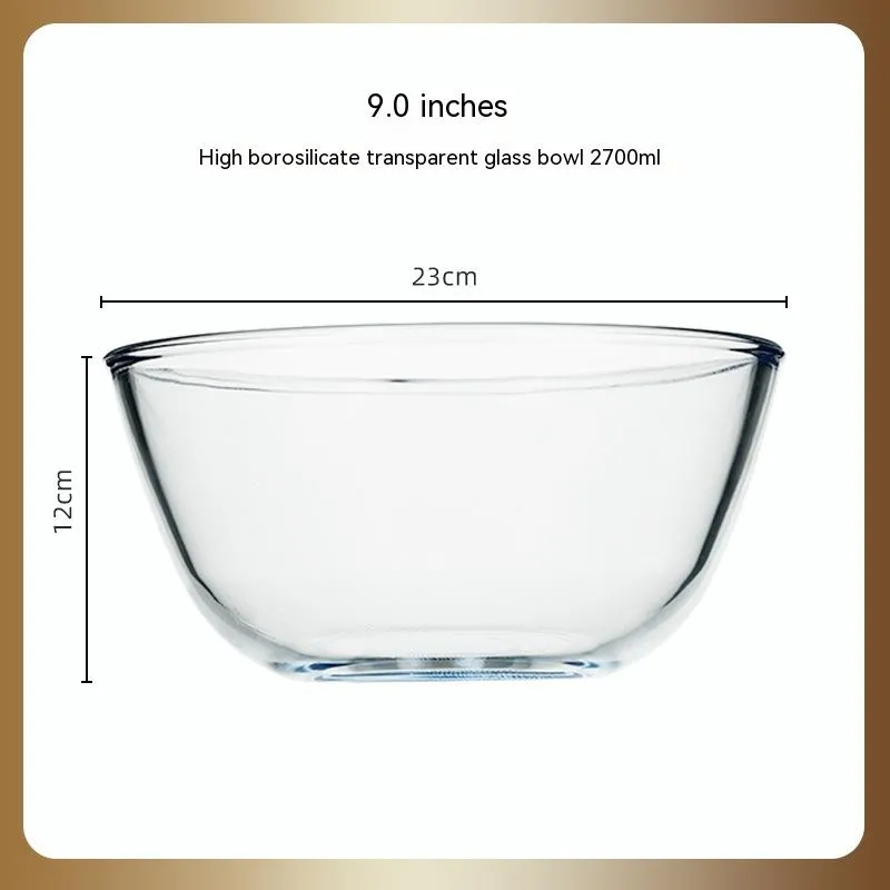 Japanese-style Transparent Glass Salad Bowl Large Instant Noodle Bowl Creative Bowl Microwave Oven Household And Noodle Bowl