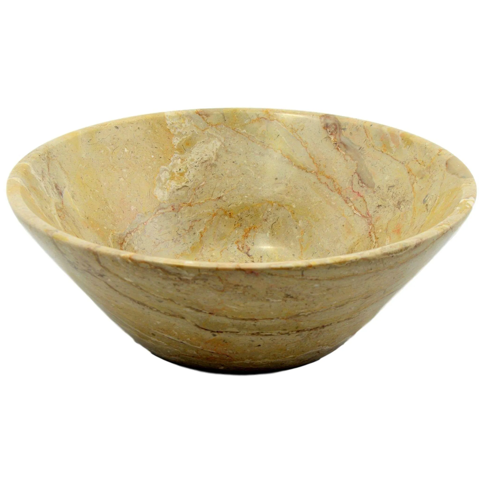 Large Fruit Bowl - 9.5 inch in Sahara Beige Marble