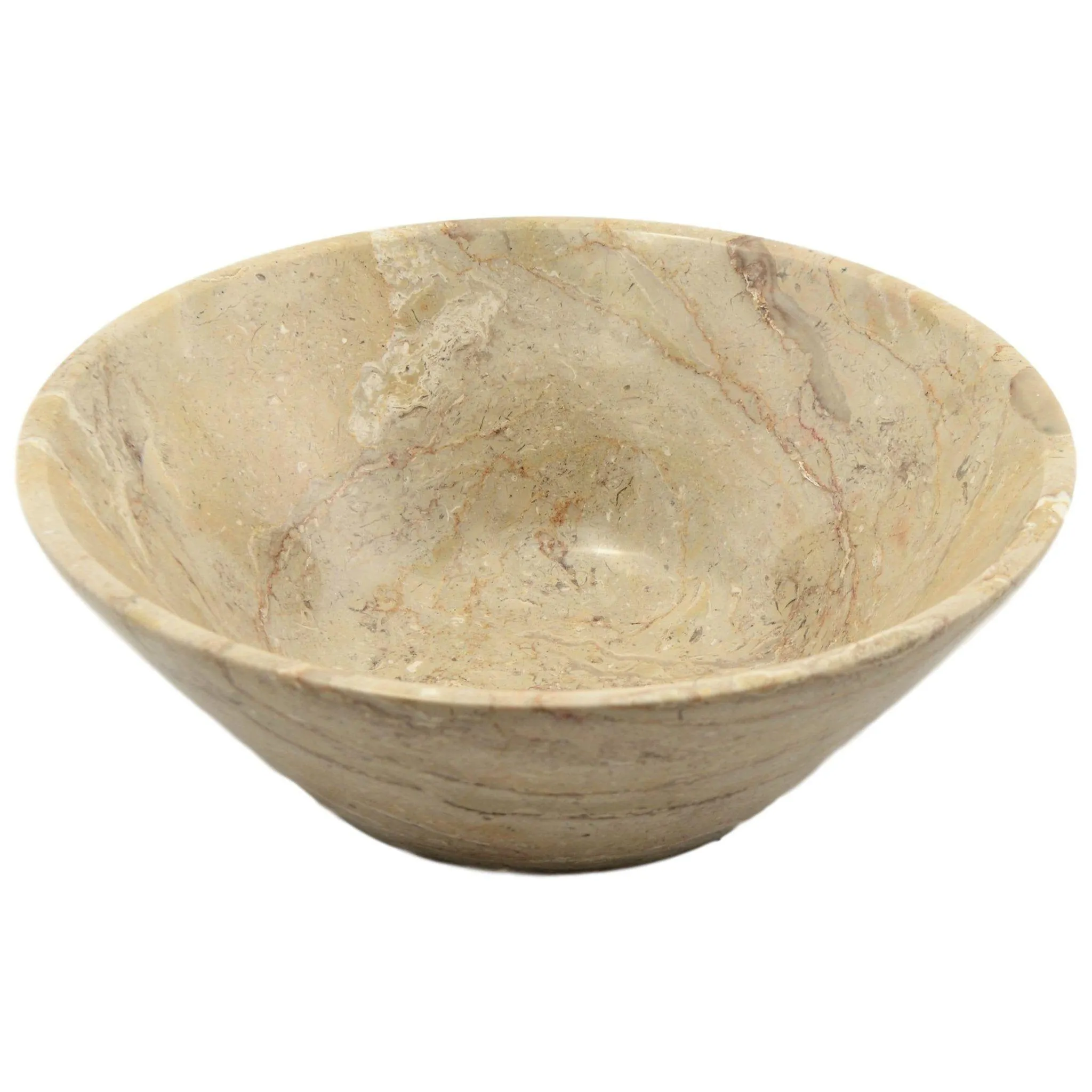 Large Fruit Bowl - 9.5 inch in Sahara Beige Marble