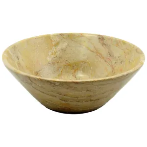 Large Fruit Bowl - 9.5 inch in Sahara Beige Marble