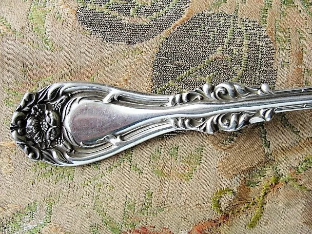 Lovely ART NOUVEAU Spoon,Ornate Large Serving Spoon,Silver Plate, Wm A Rogers,Vintage Flatware Replacement,Silverware,Collectible Silver