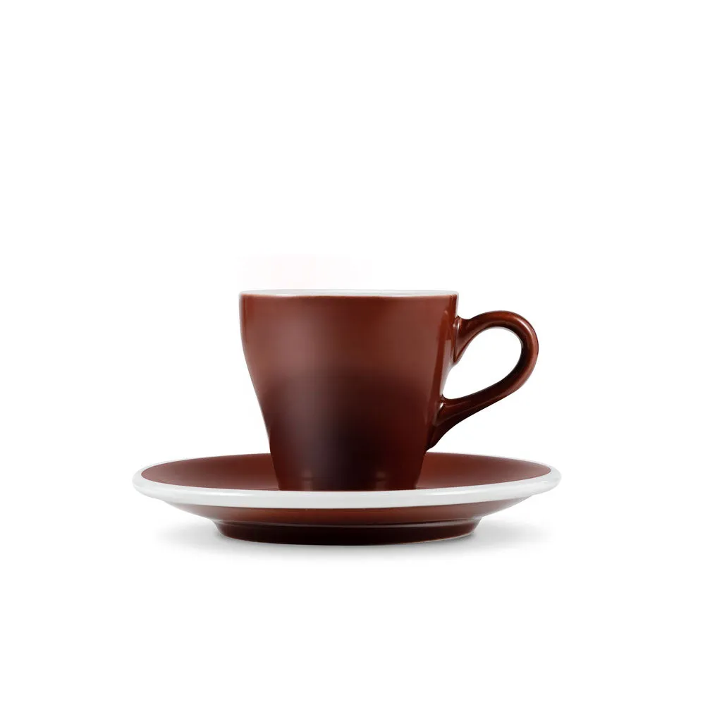 Loveramics Tulip Style Espresso Cup & Saucer - Brown (2.7oz/80ml)