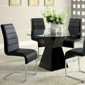 Mauna Black Round Dining Table