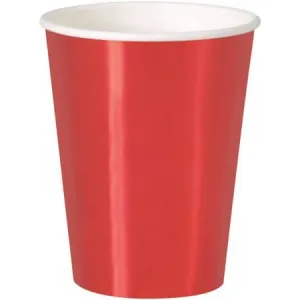 Metallic Red Foil Paper 12oz Cups 8ct