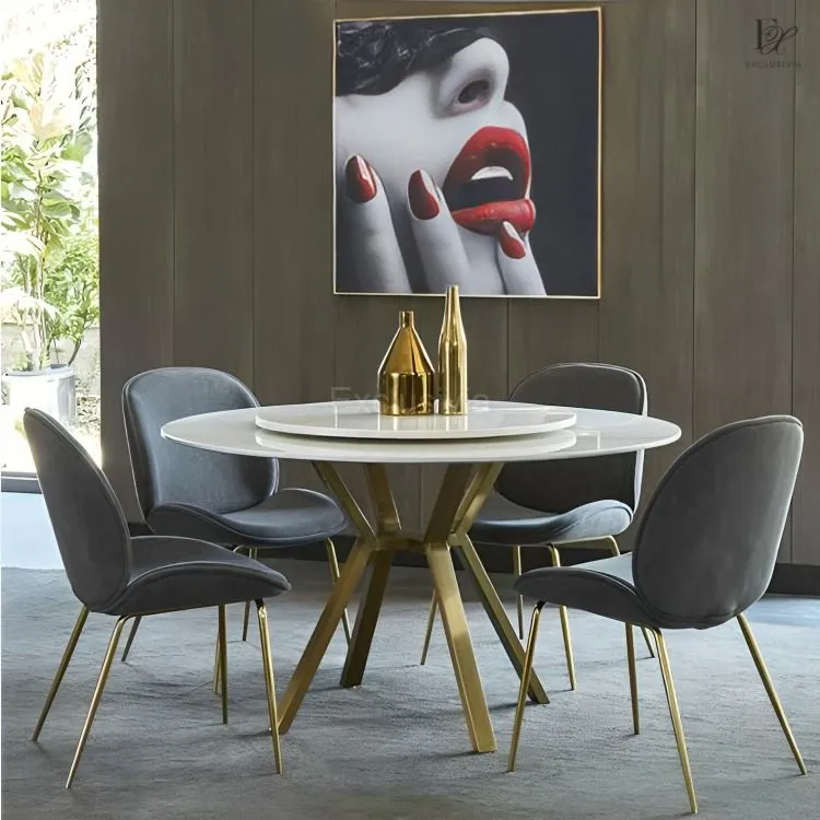 MYRA Contemporary Marble Dining Table