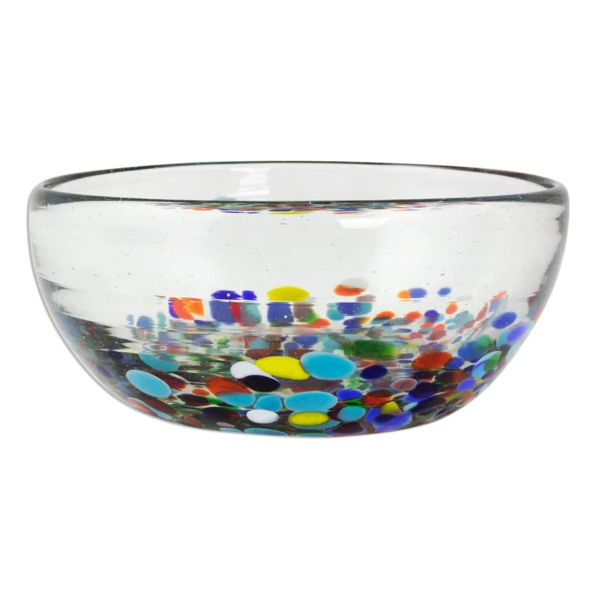 Novica Confetti Festival Blown Glass Bowls (Pair)