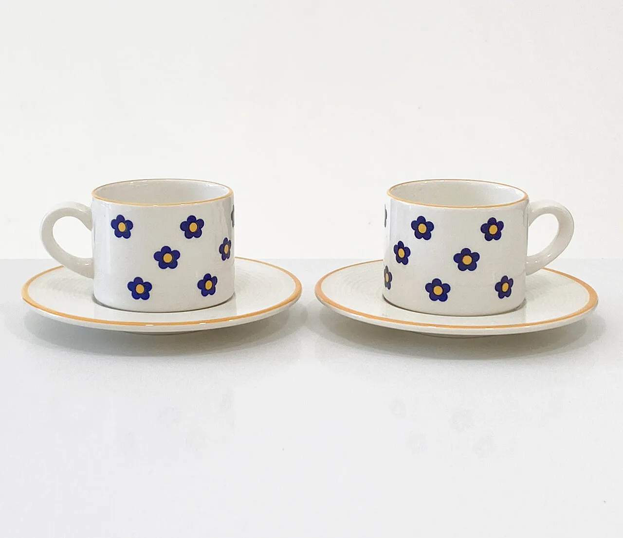 Pagnossin Cappuccino Demitasse Cups and Saucers