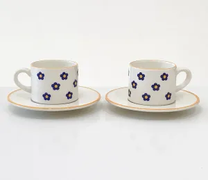 Pagnossin Cappuccino Demitasse Cups and Saucers