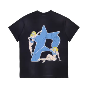 Pieces Beach Bum P Star Tee Washed Black