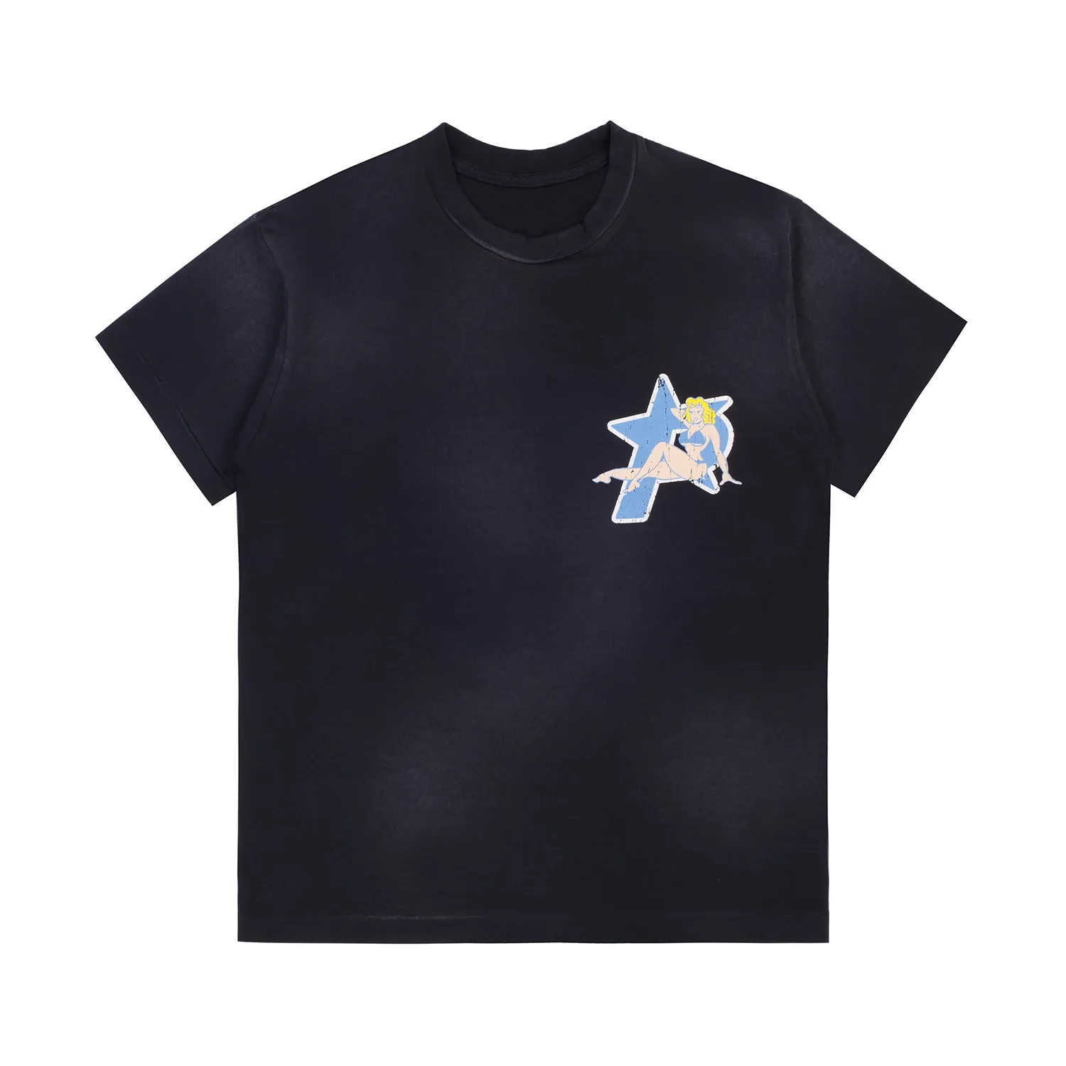 Pieces Beach Bum P Star Tee Washed Black