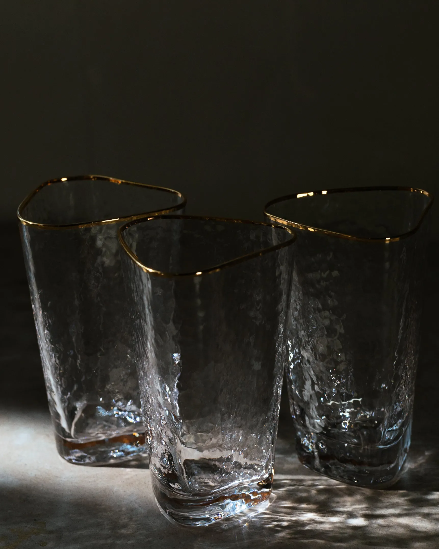 Roma Hammered Water Glasses (Set of 4)